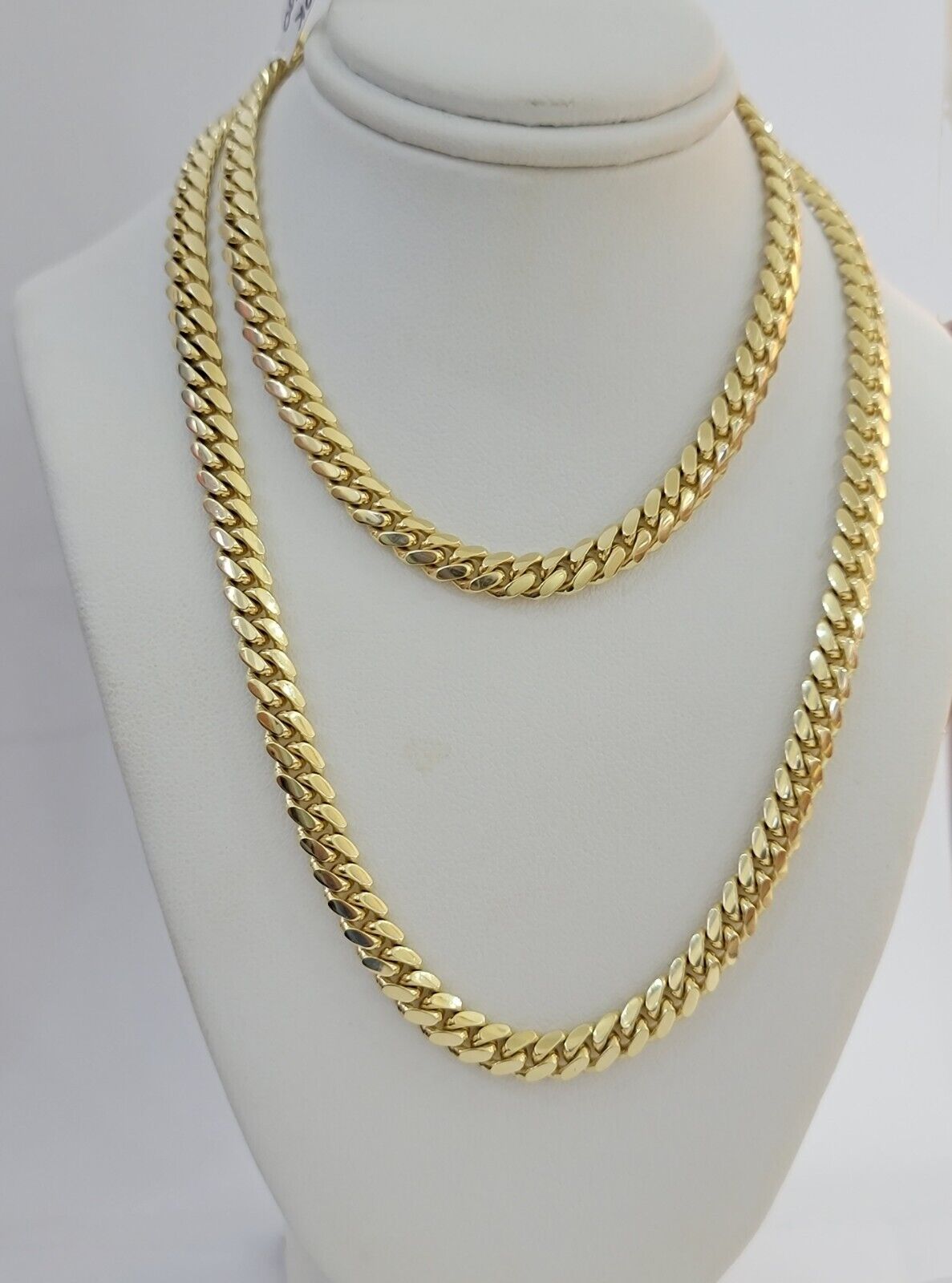 Solid 10k Gold Chain Miami Cuban Link Necklace 5 - 9mm 18 - 30" 10kt Men, Women REAL - GoldenlinQ