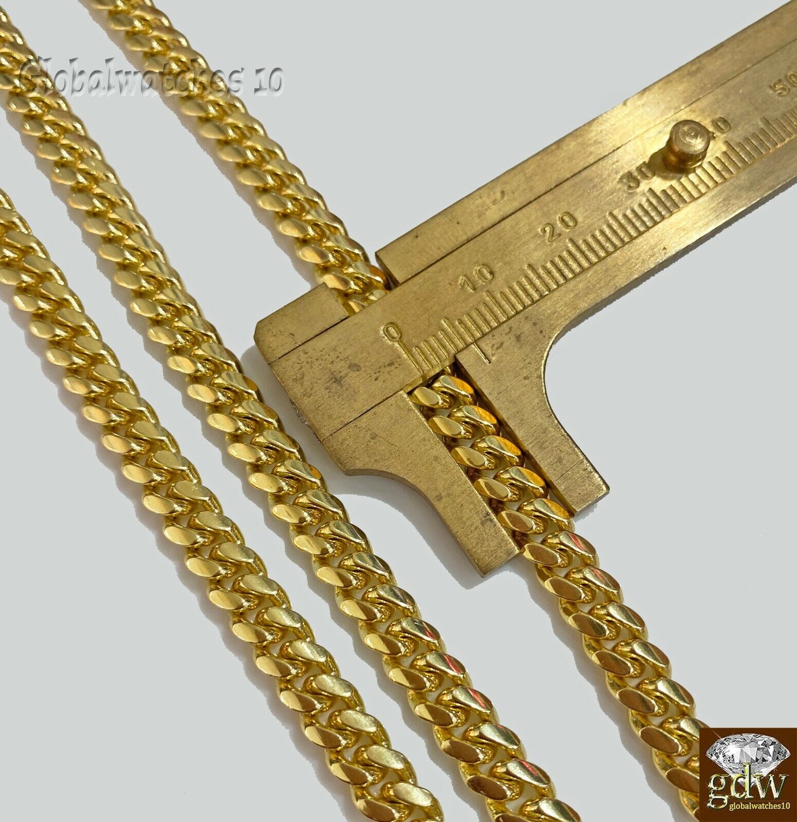 Solid 10k Gold Miami Cuban Link Chain Necklace & Bracelet Set Box Lock Men Heavy - GoldenlinQ