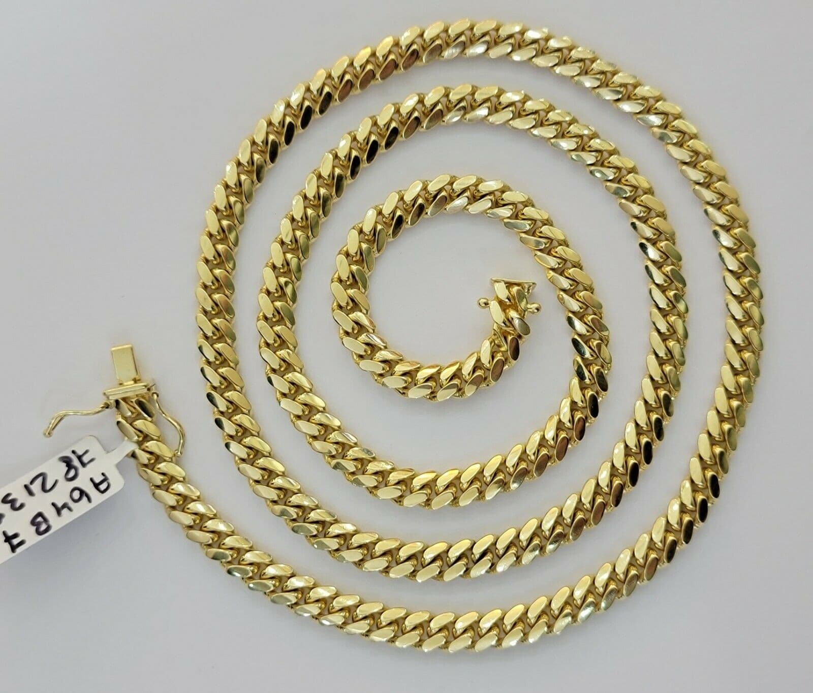 Solid 10k Gold Miami Cuban Solid Links Chain 24" 6mm Men Necklace 10kt Gold REAL - GoldenlinQ