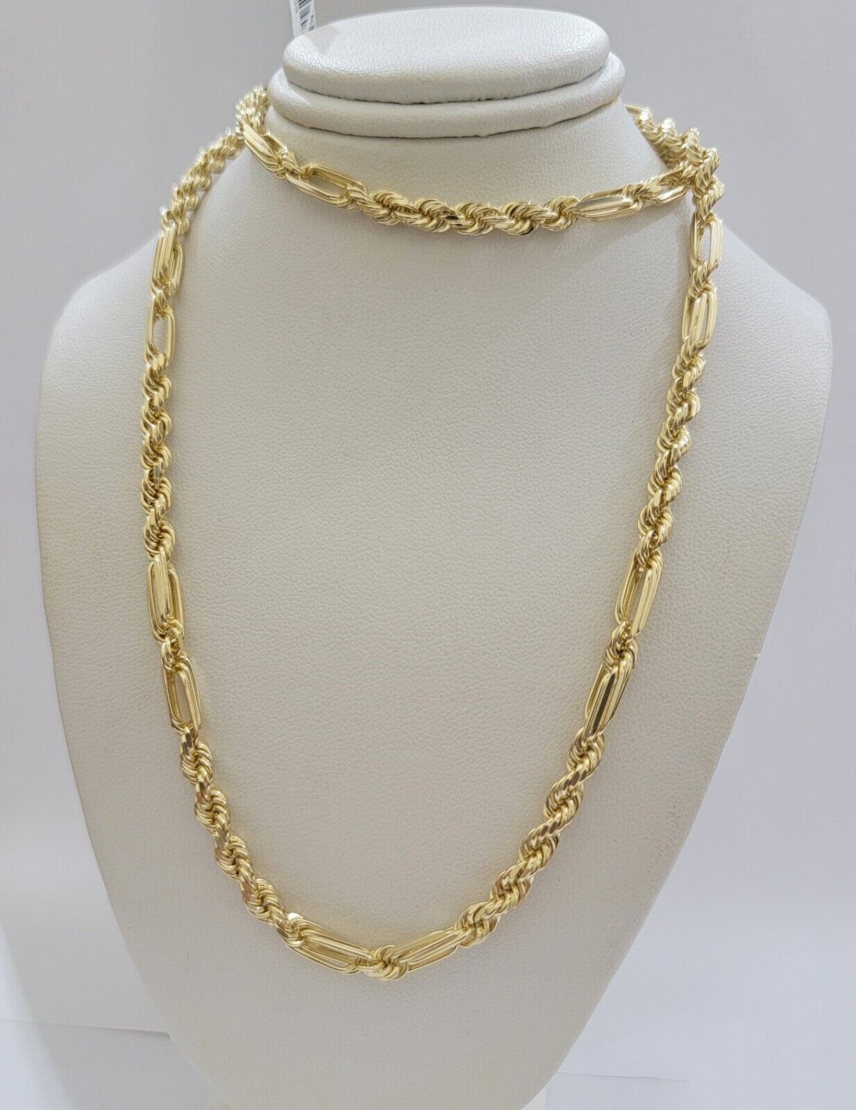 Solid 10k Gold Milano Rope Chain Necklace 22" 4.5mm Men's 10kt Yellow Gold, REAL - GoldenlinQ