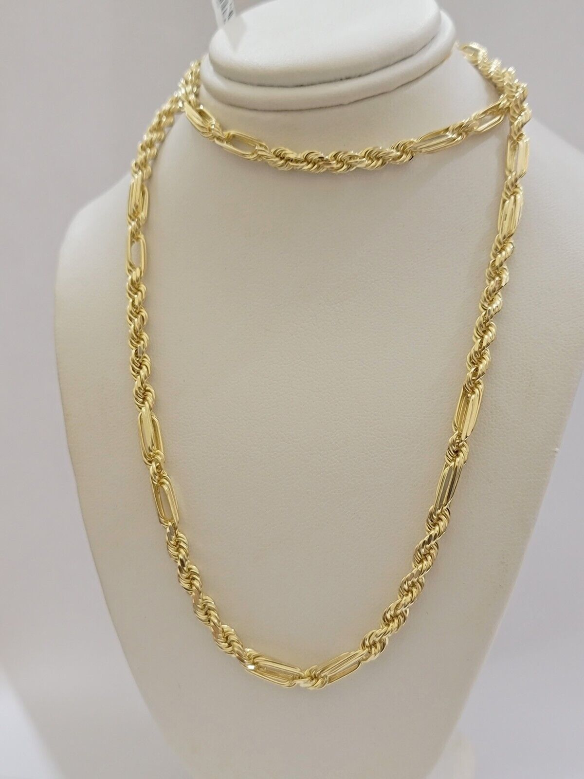 Solid 10k Gold Milano Rope Chain Necklace 28" 4.5mm Men's 10kt Yellow Gold, REAL - GoldenlinQ