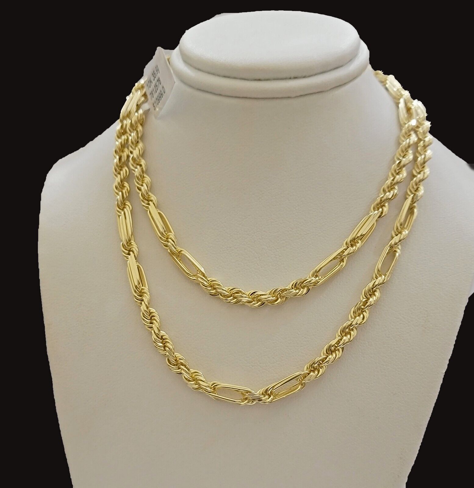Solid 10k Gold Milano Rope Chain Necklace 28" 4.5mm Men's 10kt Yellow Gold, REAL - GoldenlinQ