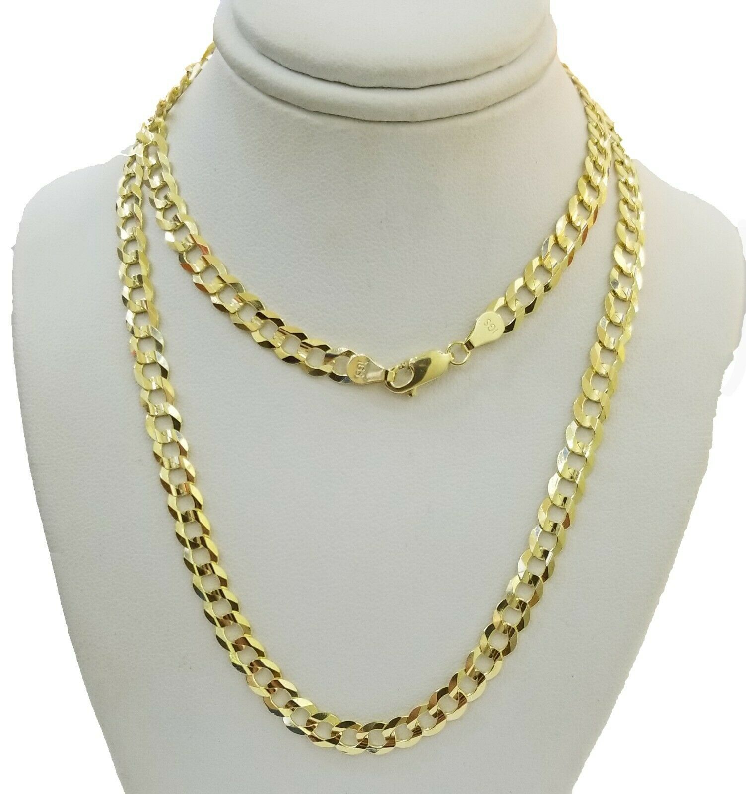 Solid 14k Gold Cuban Link Chain 6mm Necklace 20" 22" 24" 26" 28 REAL Yellow Gold - GoldenlinQ