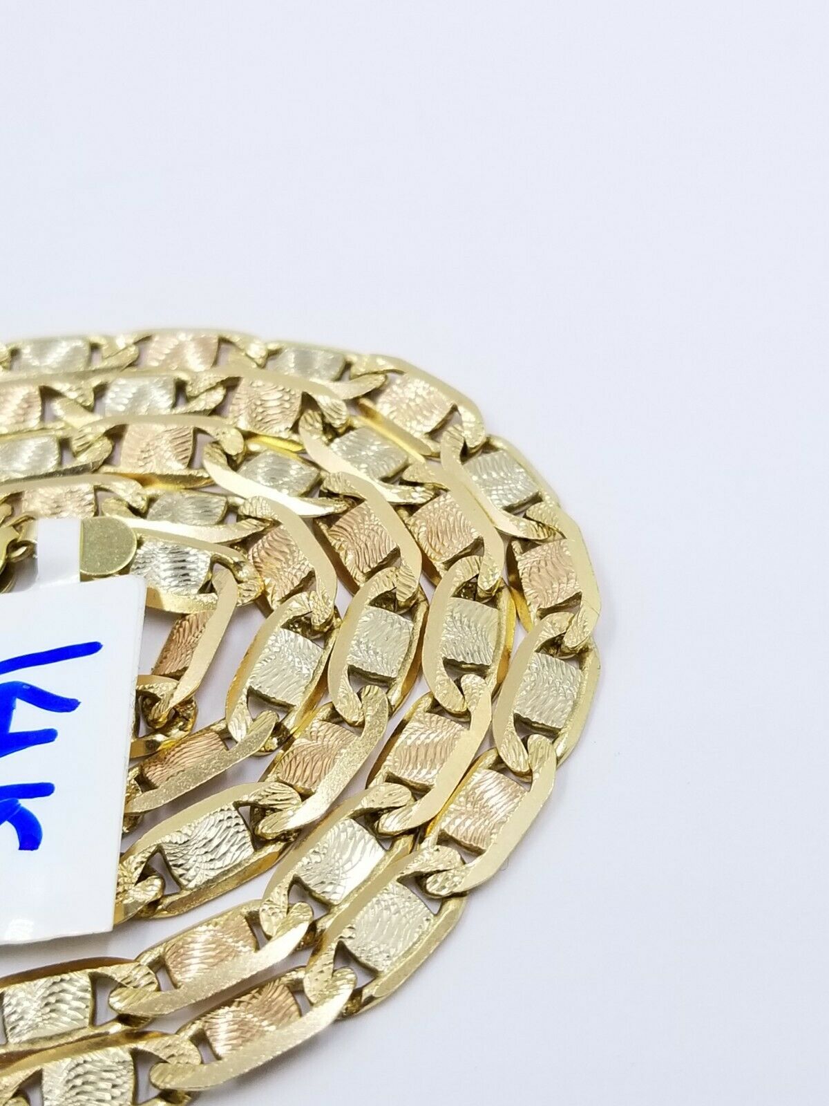 SOLID 14K Gold Necklace Men Women 5mm 18" 20" 22" 24" Heavy REAL 14KT Trio Gold - GoldenlinQ