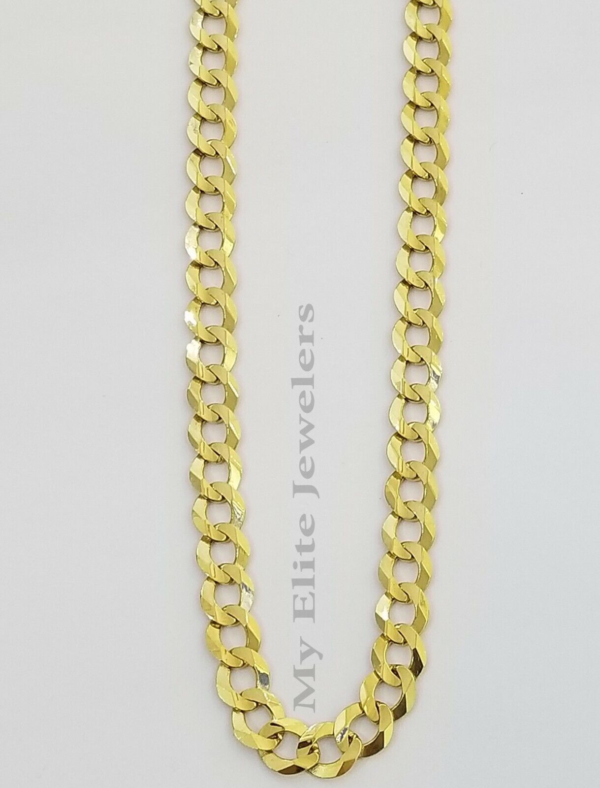 Solid 14k Yellow Gold Cuban Curb Link Chain 9mm Necklace 22" Real Gold Sale - GoldenlinQ