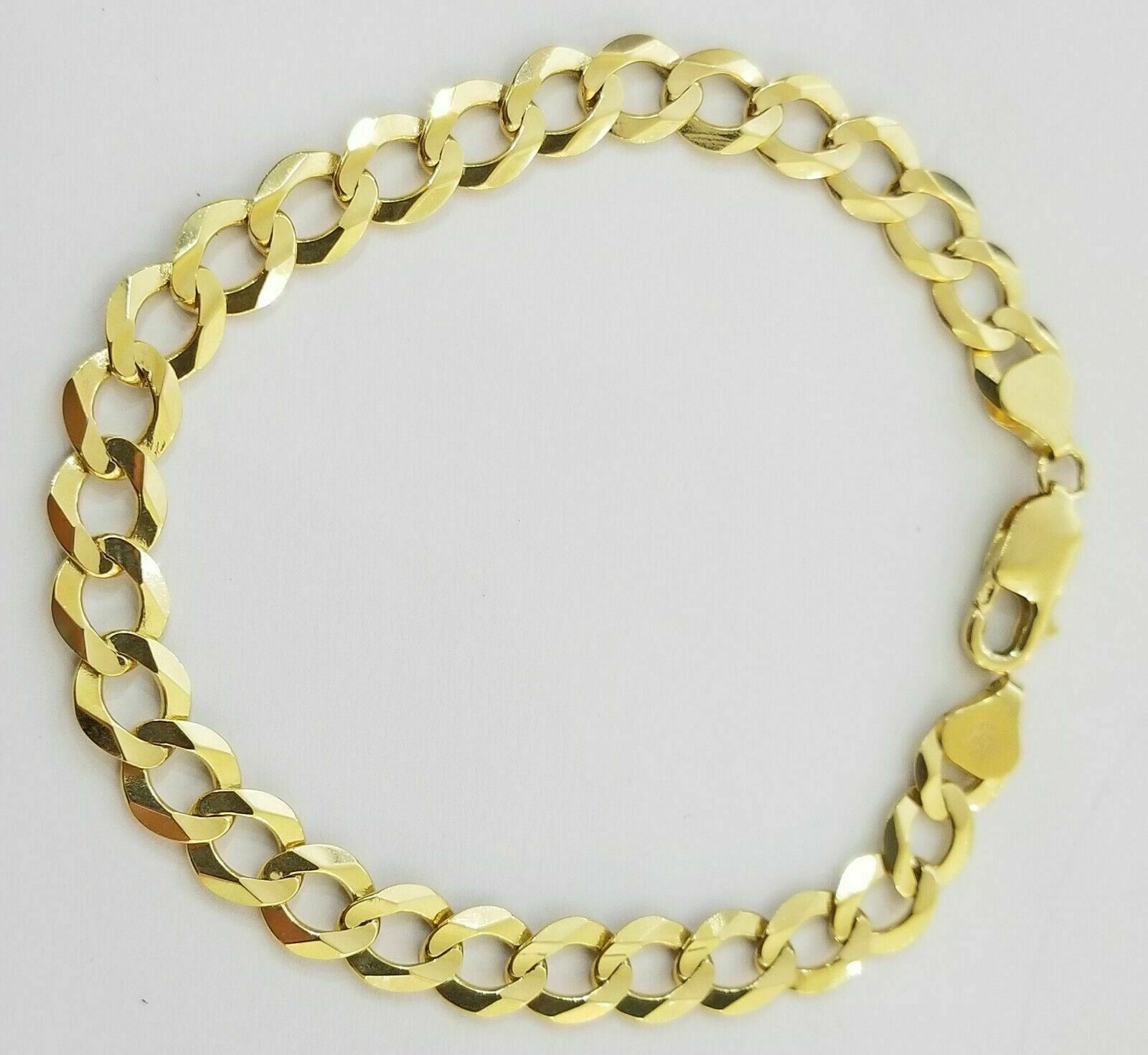 Solid 14K Yellow Gold Necklace Bracelet 3mm - 10mm Curb Chain Cuban Link 7" - 30" - GoldenlinQ