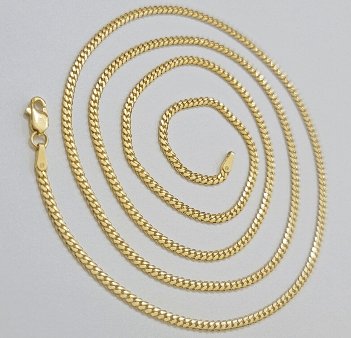 Solid 18k Gold Necklace Chain Miami Cuban Link 2.5mm 20 Inch Real 18kt Men Women