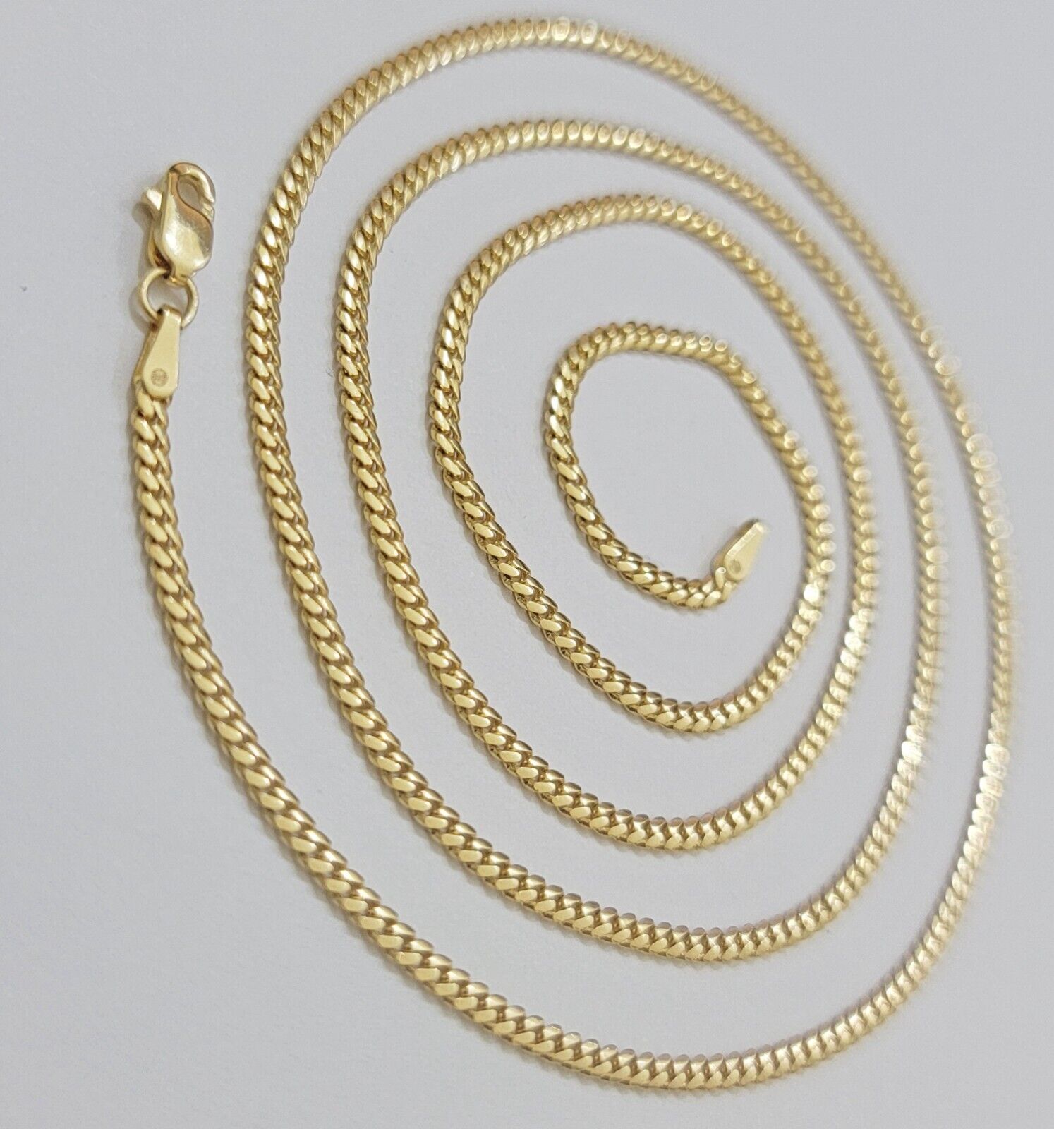 Solid 18k Gold Necklace Chain Miami Cuban Link 2.5mm 24 Inch Real 18kt Men Women