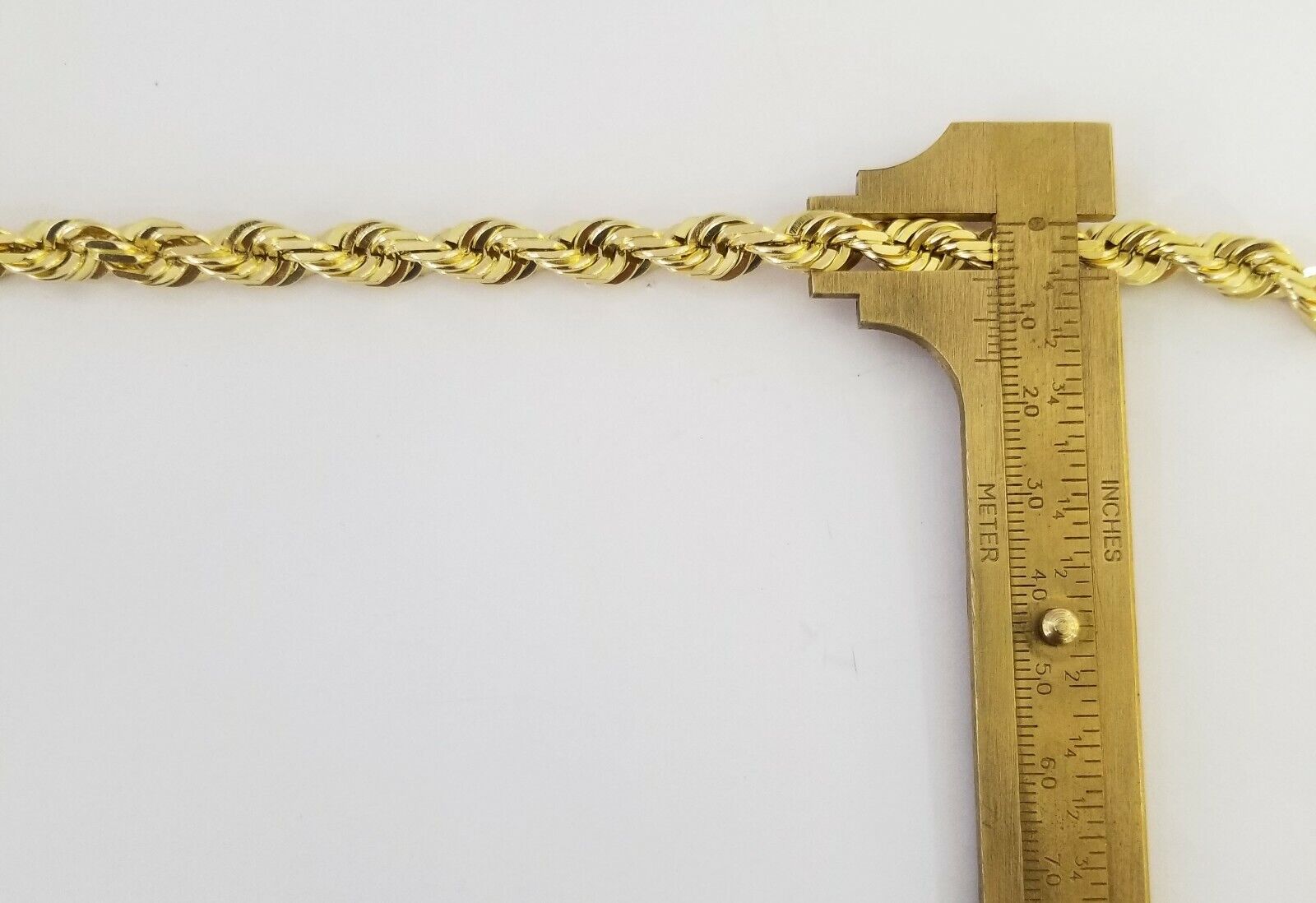 Solid Real 10K Yellow Gold Rope Bracelet 8" Inch 7mm 10kt Real gold men women - GoldenlinQ