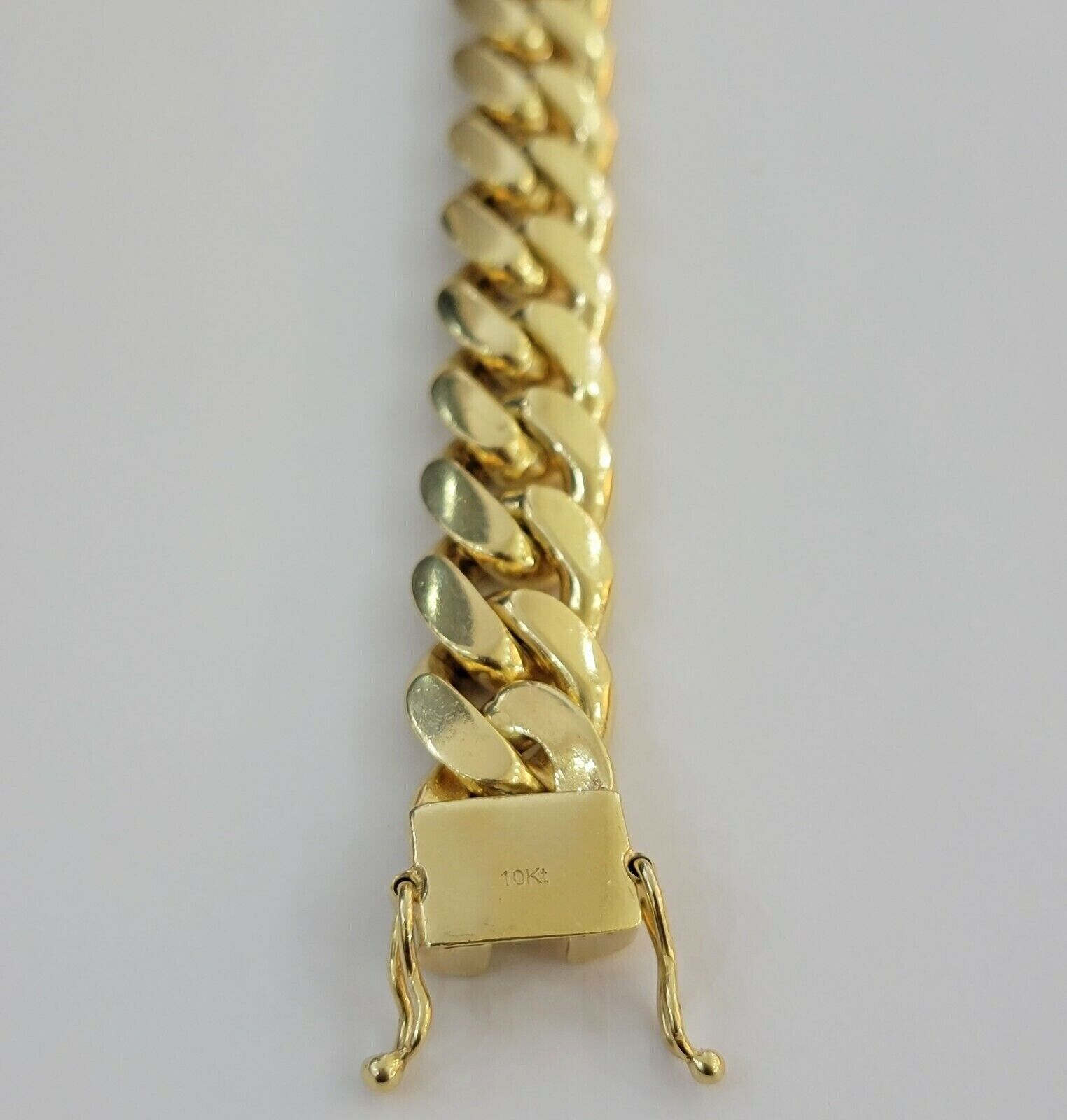 Solid Real 14k Gold Miami Cuban Link Bracelet 13mm 9" Inch 10kt Real Gold Sale - GoldenlinQ